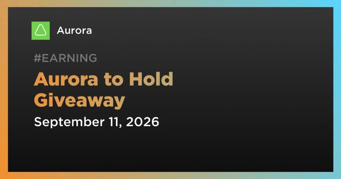 Aurora to Hold Giveaway