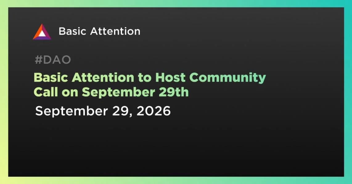 Basic Attention to Host Community Call on September 29th