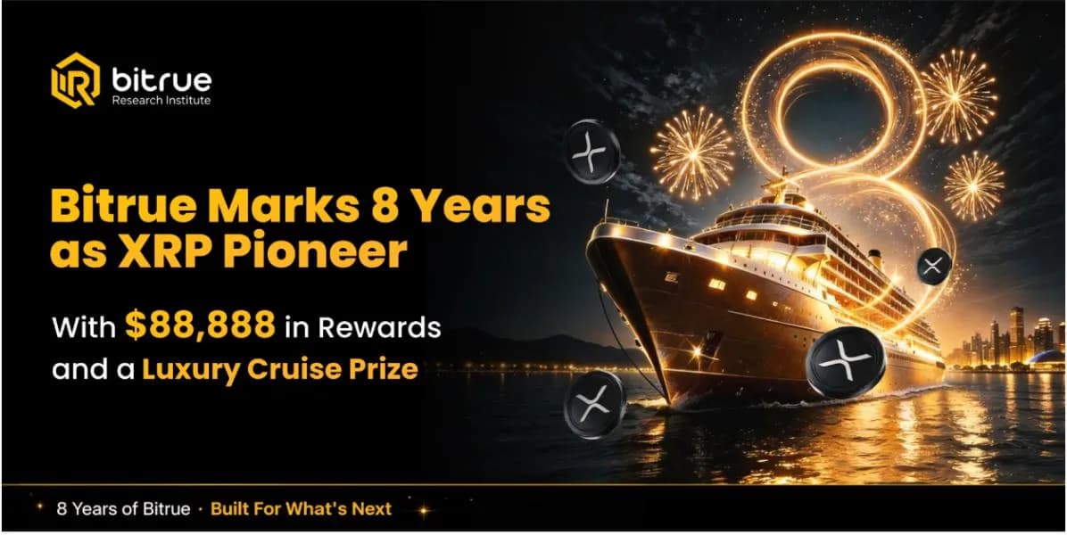 Bitrue marks 8 years with XRP push, 88,888 USDT rewards and luxury cruise prize