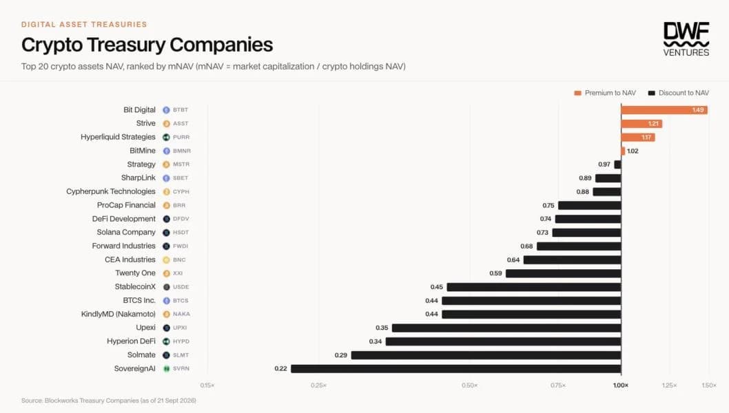 Buy the Coin or the Crypto Treasury Stock? DWF Ventures Has a Verdict
