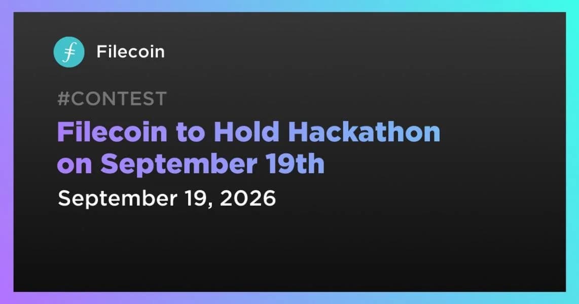 Filecoin to Hold Hackathon on September 19th