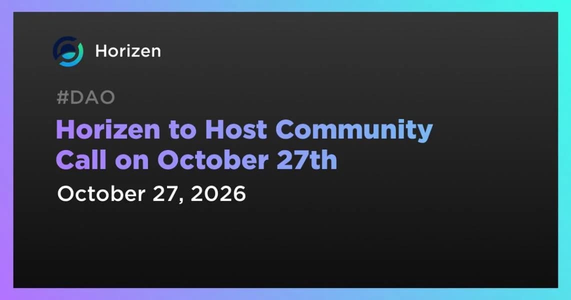 Horizen to Host Community Call on October 27th