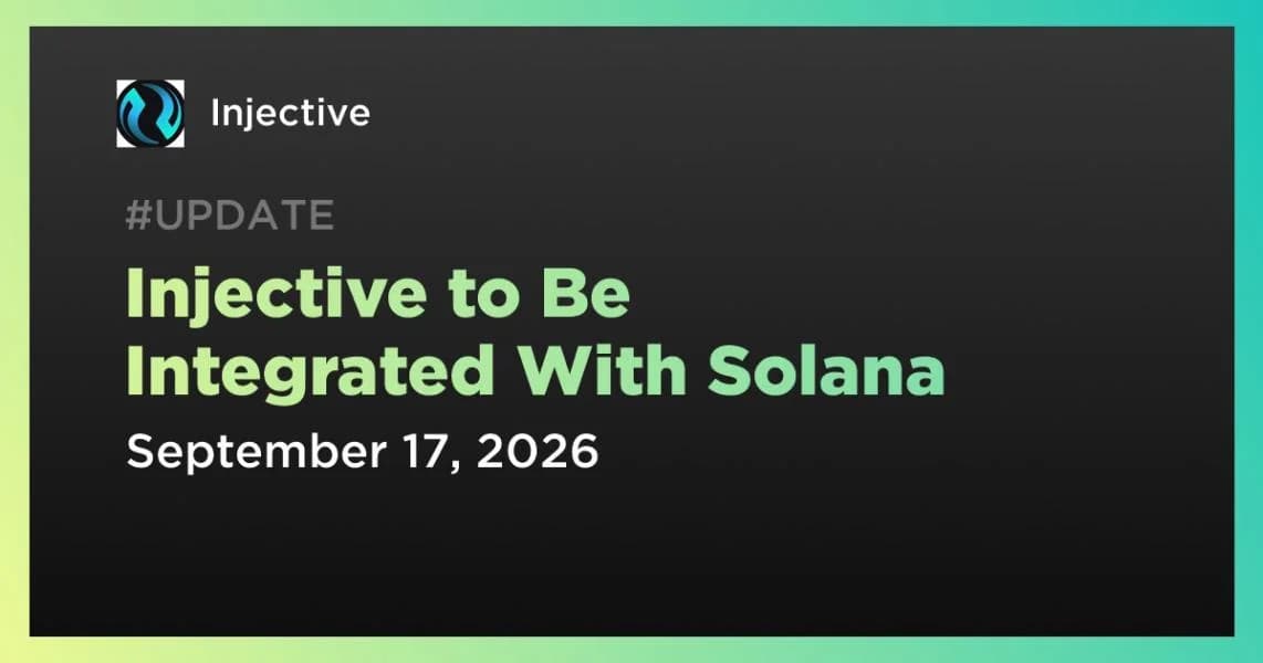Injective to Be Integrated With Solana