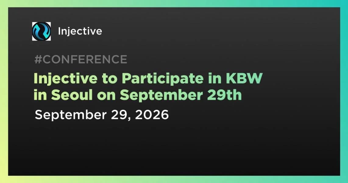 Injective to Participate in KBW in Seoul on September 29th