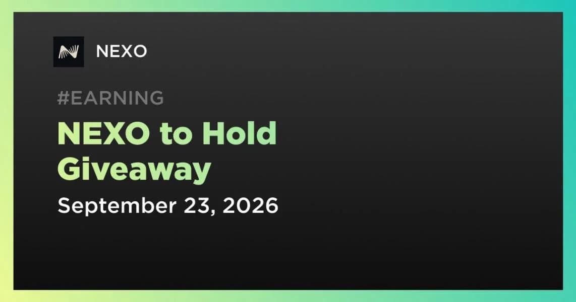 NEXO to Hold Giveaway