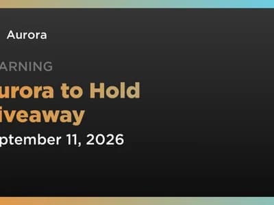 Aurora to Hold Giveaway