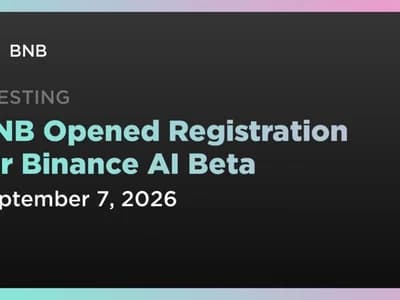 BNB Opened Registration for Binance AI Beta