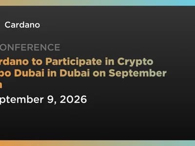 Cardano to Participate in Crypto Expo Dubai in Dubai on September 9th