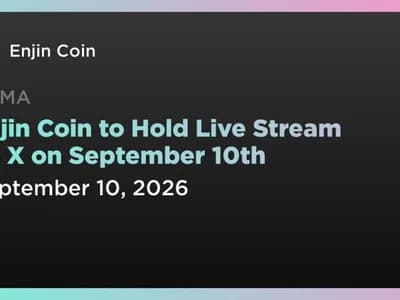 Enjin Coin to Hold Live Stream on X on September 10th