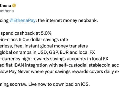 Ethena launches USDe payments app, offers 6% rewards