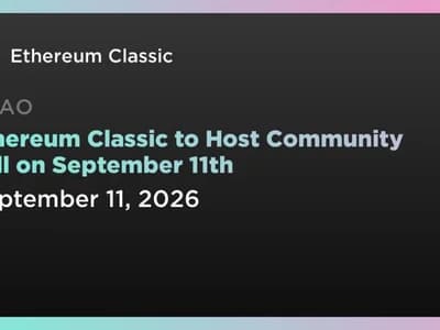 Ethereum Classic to Host Community Call on September 11th