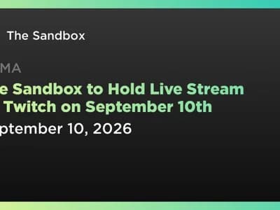 The Sandbox to Hold Live Stream on Twitch on September 10th