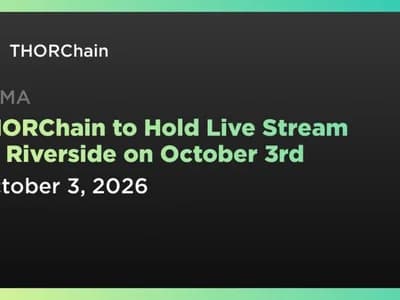 THORChain to Hold Live Stream on Riverside on October 3rd
