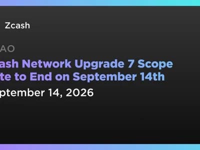Zcash Network Upgrade 7 Scope Vote to End on September 14th
