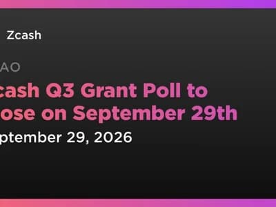 Zcash Q3 Grant Poll to Close on September 29th