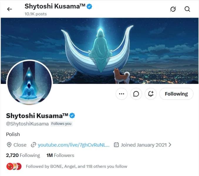 Shytoshi Kusama's Silence Rattles SHIB Community Despite 'Polish' X Update