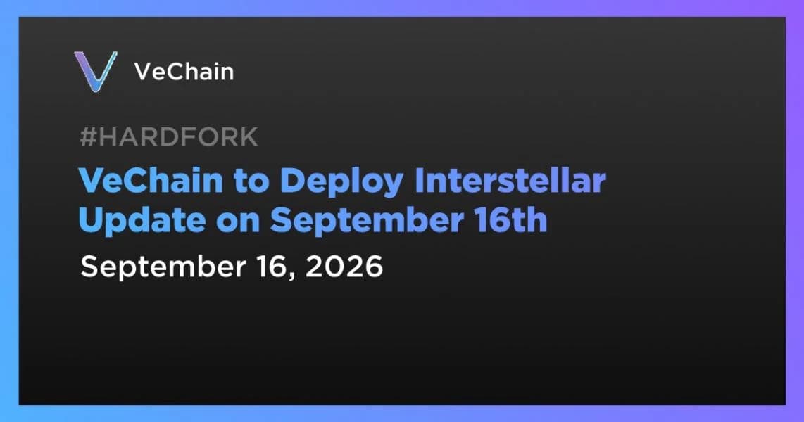 VeChain to Deploy Interstellar Update on September 16th