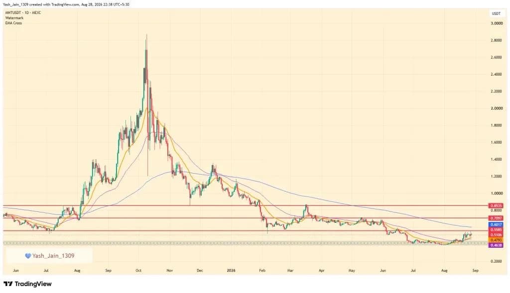 Will MNT Price Finally Rise & Break Above $0.60?