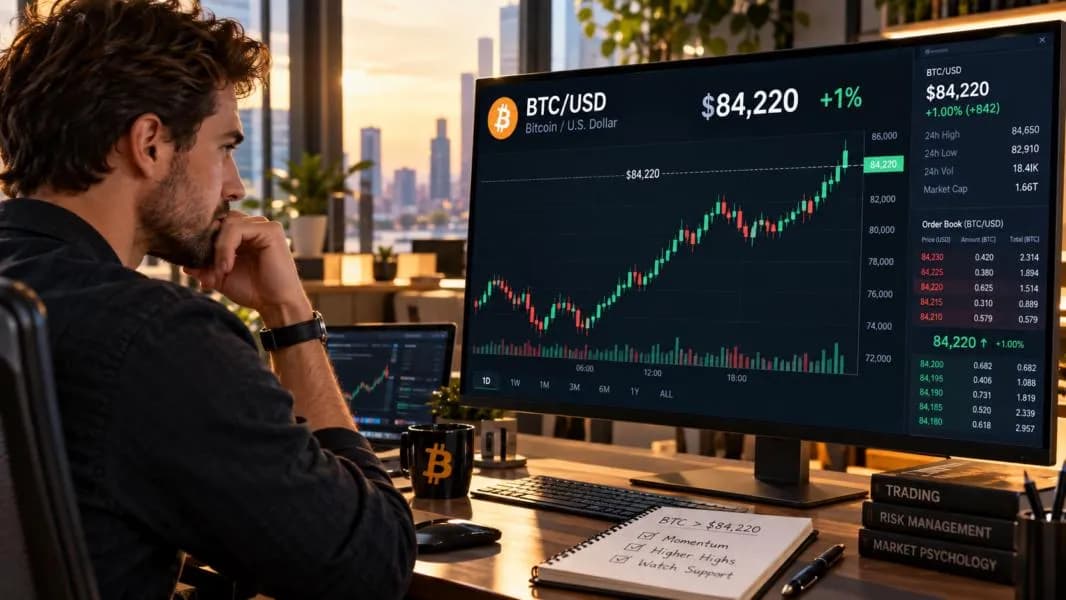Bitcoin reclaims $84k as ETF inflows and strategy buying counter profit-taking
