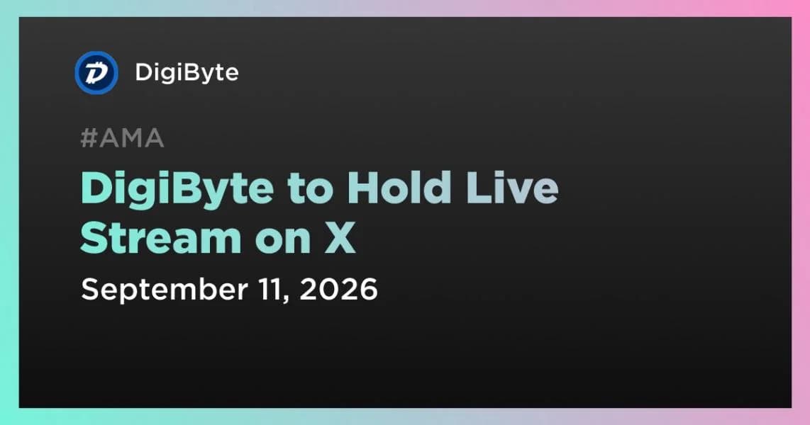 DigiByte to Hold Live Stream on X