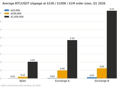 Bybit Reports Lowest BTC Spot Slippage Among Major Crypto Exchanges in Q1 2026, Driven by Rapid Price Improvement Mechanism