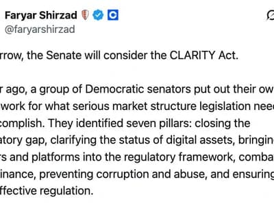 CRCL, COIN Stocks Slip Premarket: Crypto Industry Makes Final Push For CLARITY Act Ahead Of Senate Vote Today