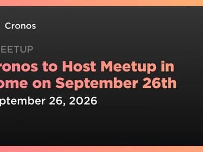 Cronos to Host Meetup in Rome on September 26th