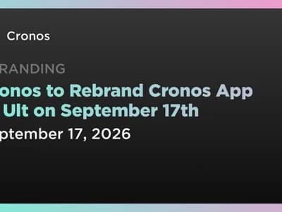 Cronos to Rebrand Cronos App as Ult on September 17th