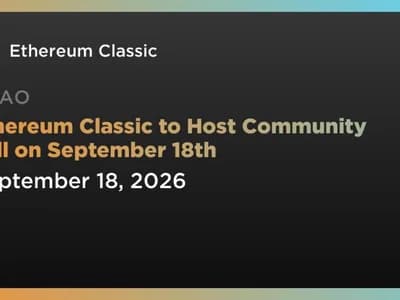 Ethereum Classic to Host Community Call on September 18th