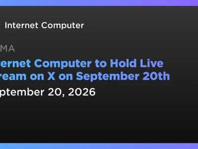 Internet Computer to Hold Live Stream on X on September 20th