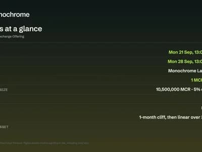 Multi-Asset Trading Venue Monochrome Exchange Announces IEO of Its Native Token, $MCR