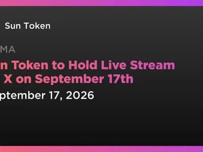 Sun Token to Hold Live Stream on X on September 17th