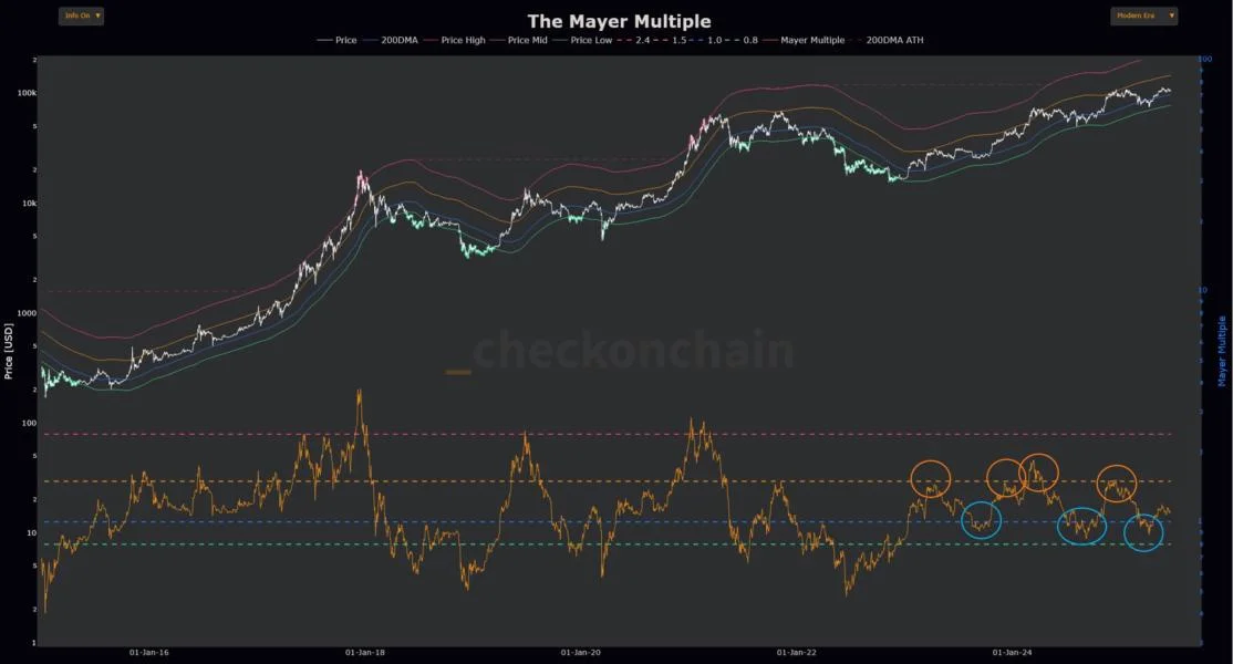 $96k Or $144k? Bitcoin Mayer Multiple Chart Price Target Options