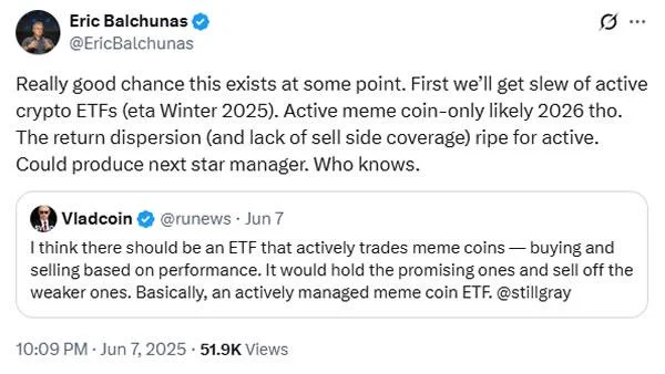 Active memecoin ETFs have a ‘good chance’ next year: Analyst