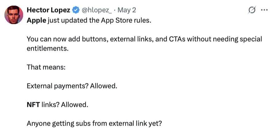 Apple softens crypto app rules, 'hugely bullish' for crypto industry