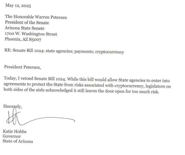 Arizona governor kills two crypto bills, cracks down on Bitcoin ATMs