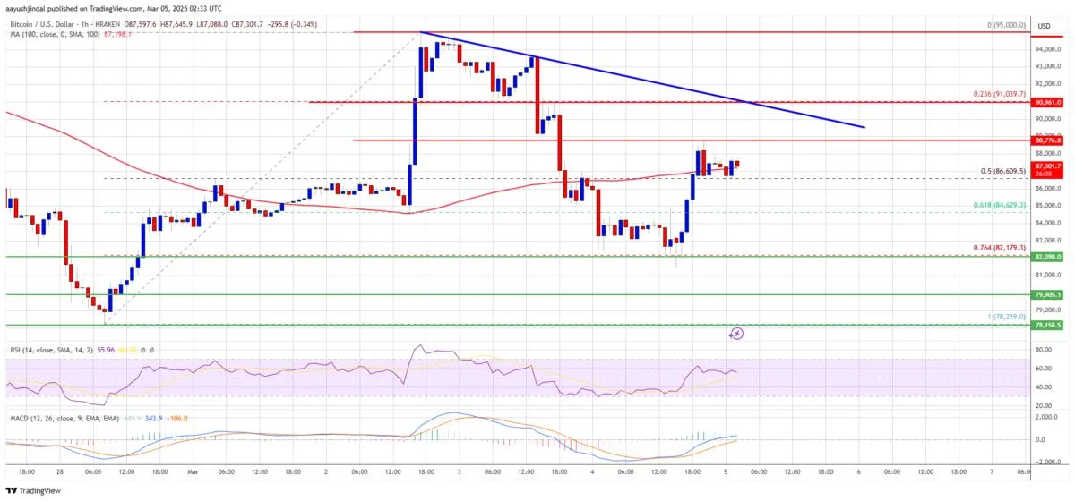 Bitcoin Price Holds Steady After Drop—Is a Rebound Coming?