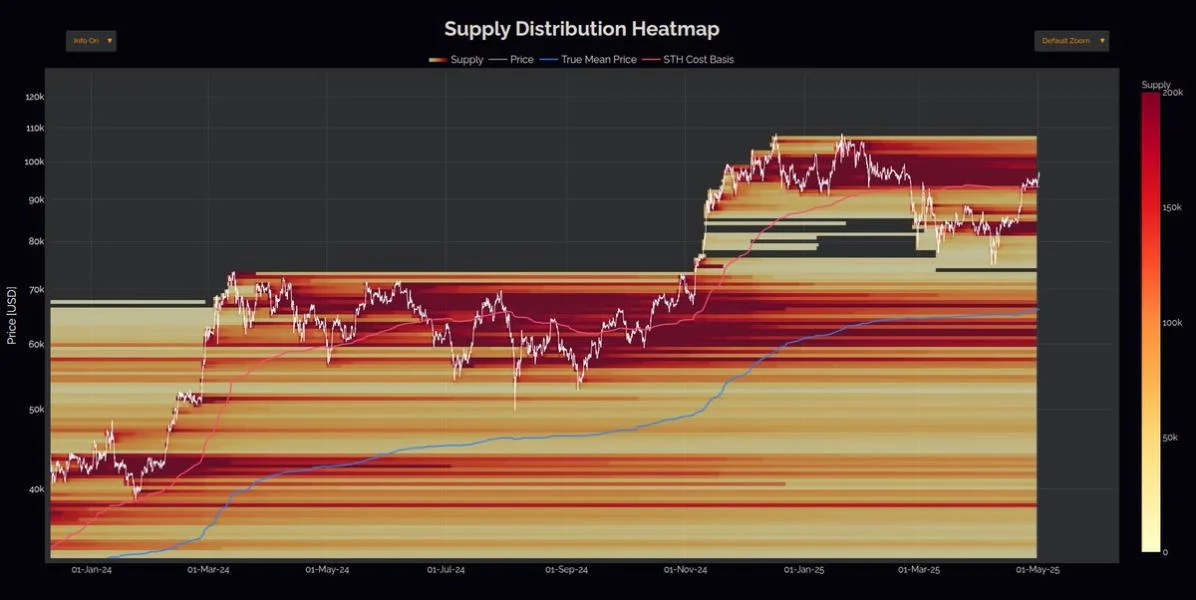 Bitcoin Price Trading Within Dense Supply Cluster — What Lies Beyond $100K?