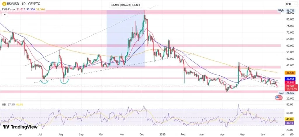 Bitcoin SV Price Prediction 2025, 2026-2030: Will BSV Price Hit $100?