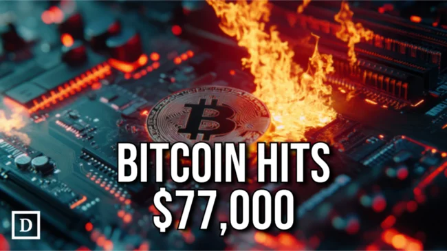 Bitcoin Touches $77,000 as Spot ETFs Attract Record $1.4 Billion