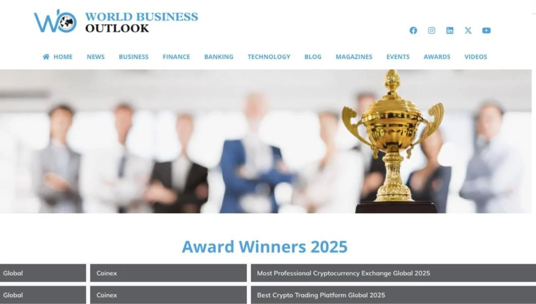 CoinEx Wins Two Prestigious Global Awards from World Business Outlook