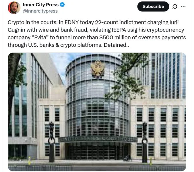 Crypto exec ran a ‘covert pipeline for dirty money,’ DOJ says