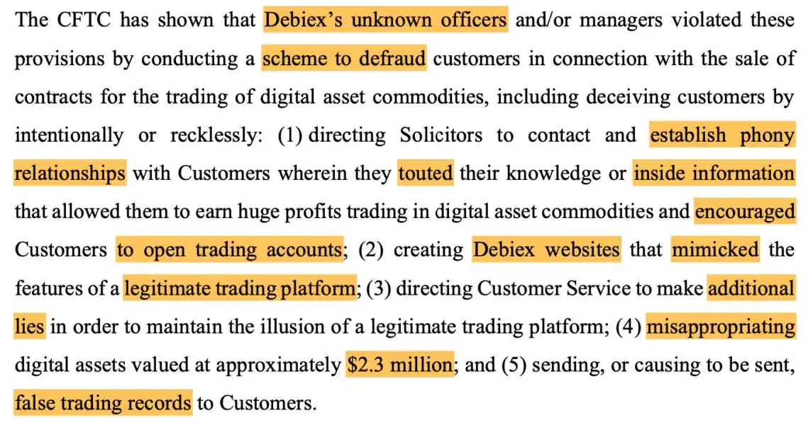 Crypto platform Debiex must pay $2.5M in CFTC ‘pig butchering’ case