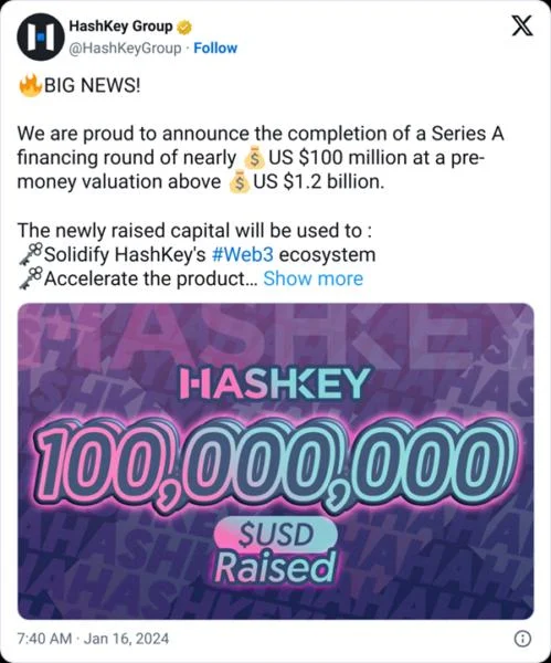 Crypto unicorn HashKey raises $30M from Chinese VC Gaorong Ventures