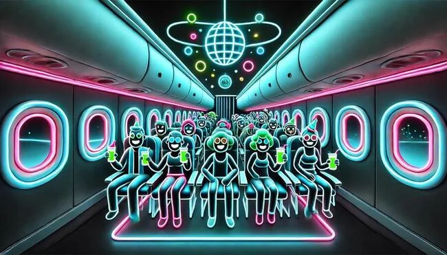 Degens Throw In-Flight Party En Route to Token2049