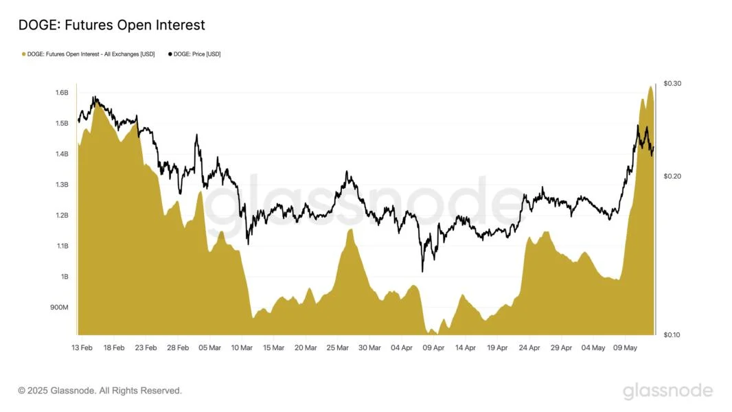 Dogecoin Open Interest Up Despite Price Pullback, Data Shows