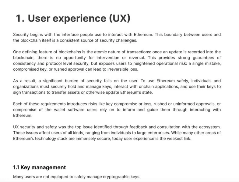 Ethereum Foundation highlights UX, social layer as security ‘challenges’