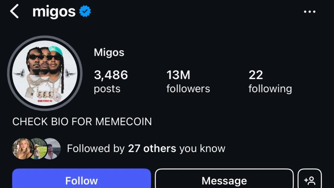 Hackers Take Over Migos’ Instagram, Leak Solana Co-Founder’s KYC, Demand 40 BTC