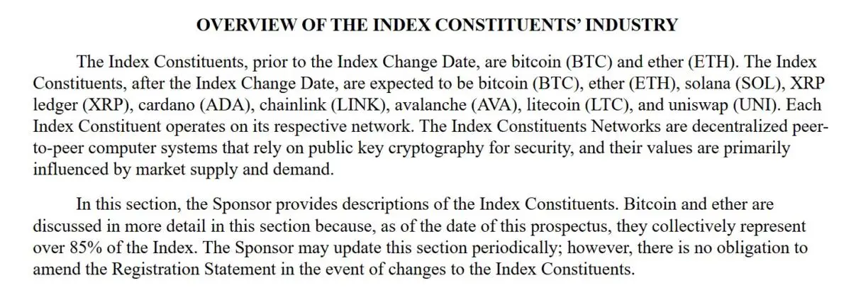Hashdex amends S-1 for crypto index ETF, adds seven altcoins