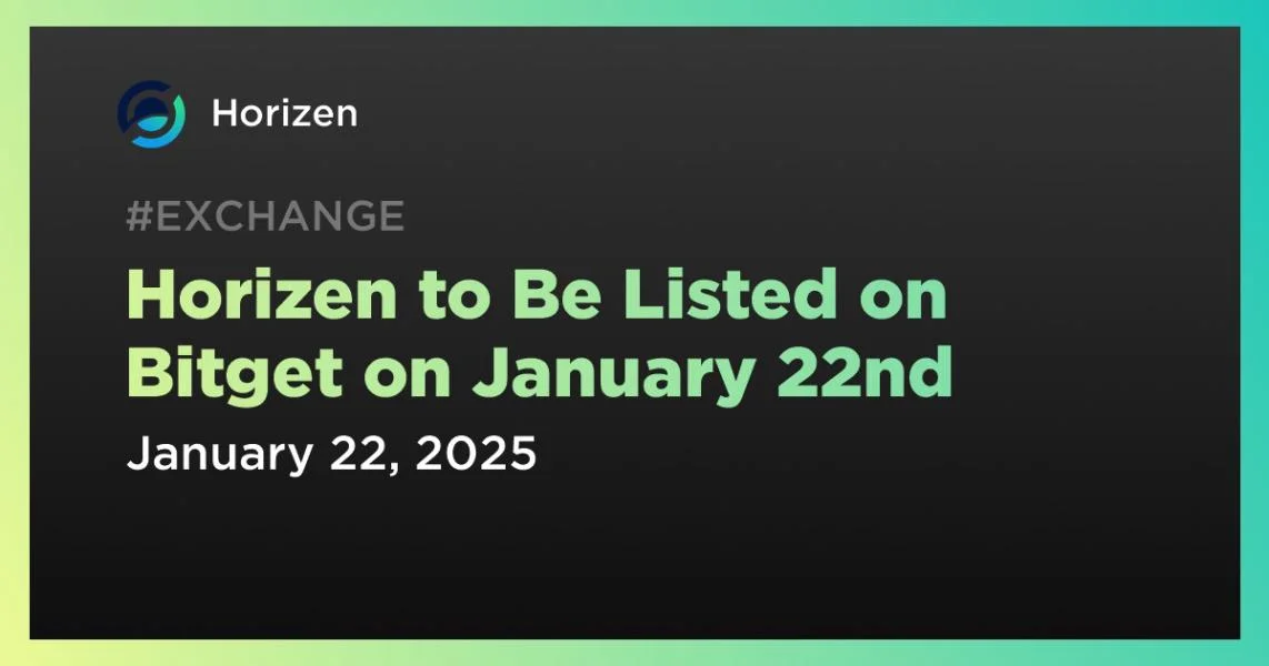 Horizen to Be Listed on Bitget on January 22nd